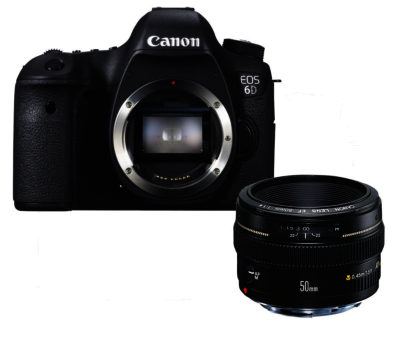 Canon EOS 6D DSLR Camera with EF 50 mm f/1.4 USM Prime Lens Canon EOS 6D DSLR Camera with EF 50 mm f/1.4 USM Prime Lens